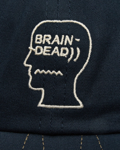 Brain Dead Logohead Long Brim Mesh Panel Hat Navy Hats Caps BDS25H010042 NAVY