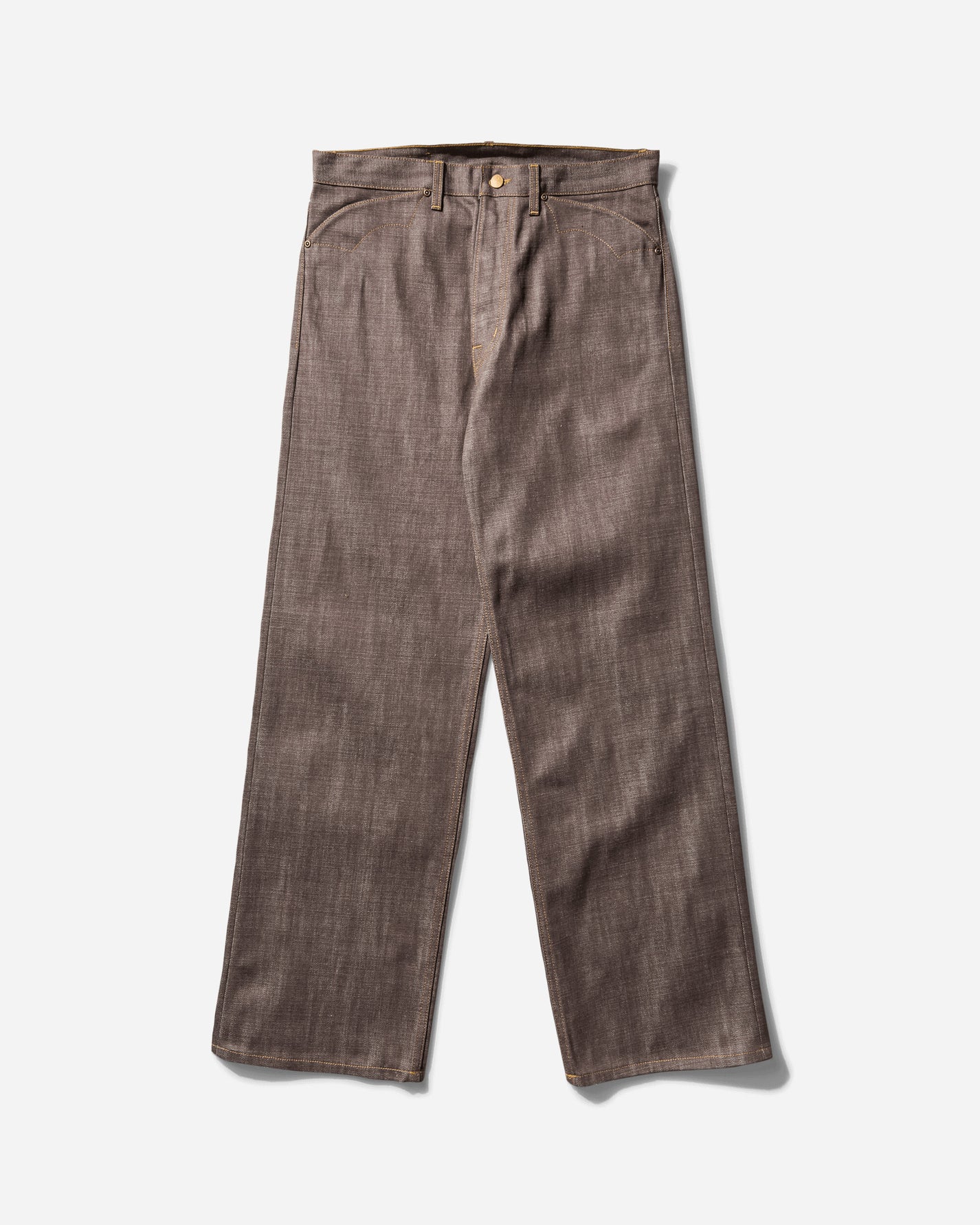 Brain Dead Type 00 14.5Oz Selvedge Denim Pant Brown Pants Denim BDP24B080036 BRN