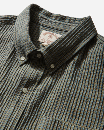 Brain Dead Bbc Check Oxford Button Up Shirt Green Shirts Longsleeve Shirt F25T24O04604 Green