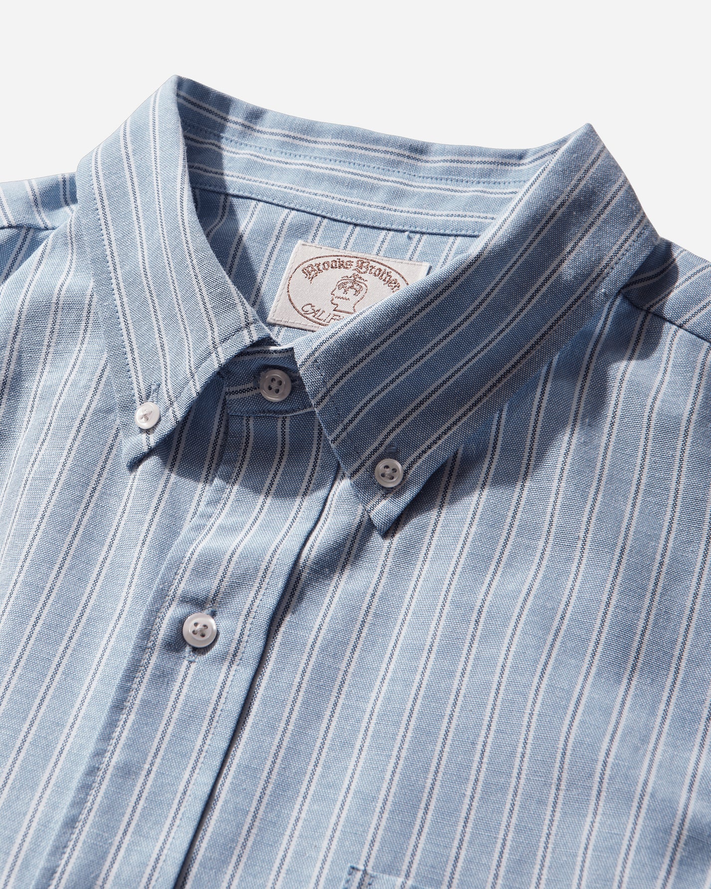 Brain Dead Bbc Organic Panel Oxford Button Up Lt Blue Shirts Longsleeve Shirt F25T24O04603 Blue