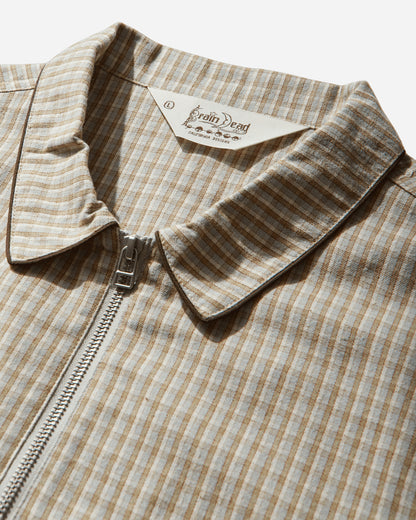 Brain Dead Check Western Shirt Taupe Shirts Longsleeve Shirt P26T05004844 Beige