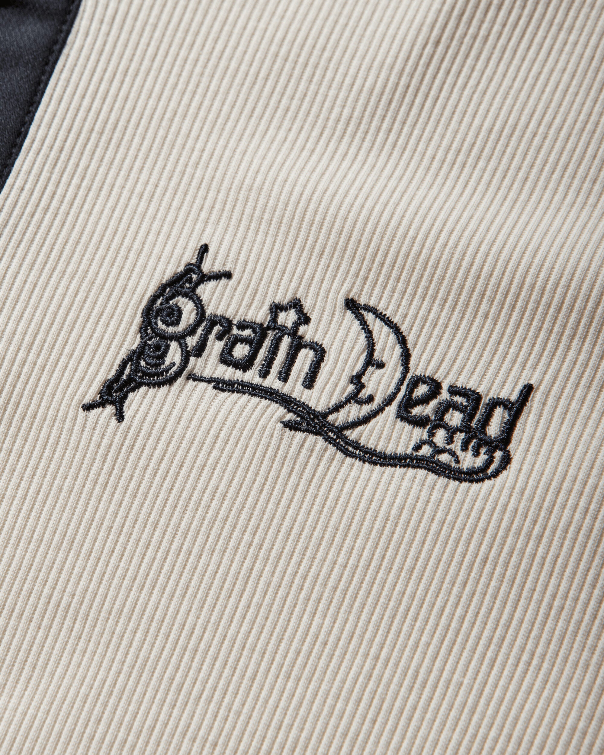 Brain Dead Ribbed Henley Natural Shirts Longsleeve Shirt P26T19004837 Beige