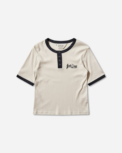 Brain Dead Ribbed Henley Natural Shirts Longsleeve Shirt P26T19004837 Beige