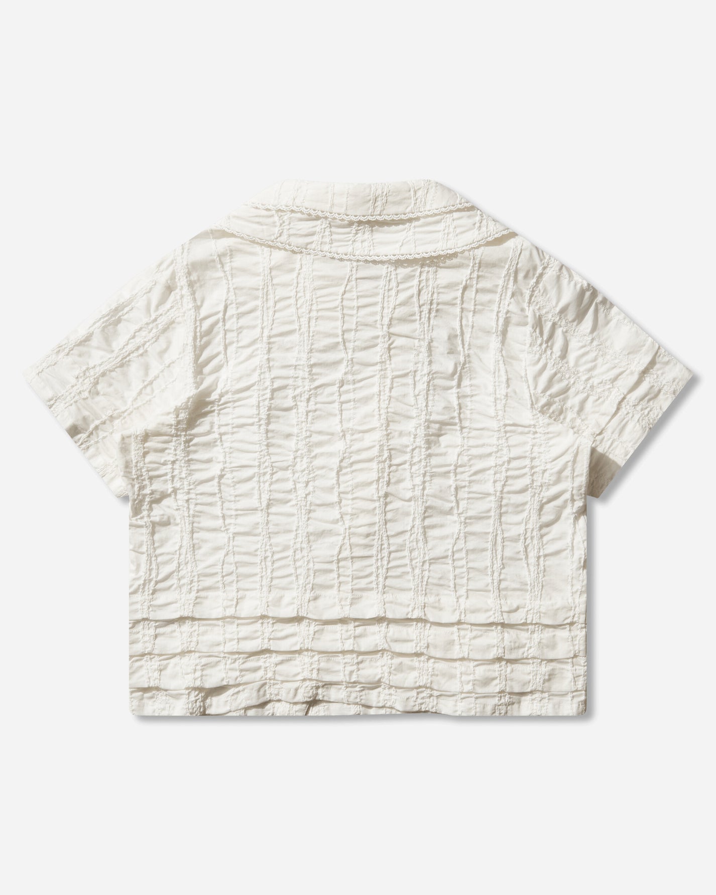 Brain Dead Twisted Seersucker Button Up Shirt Cream Shirts Longsleeve Shirt P26T17004839 Beige