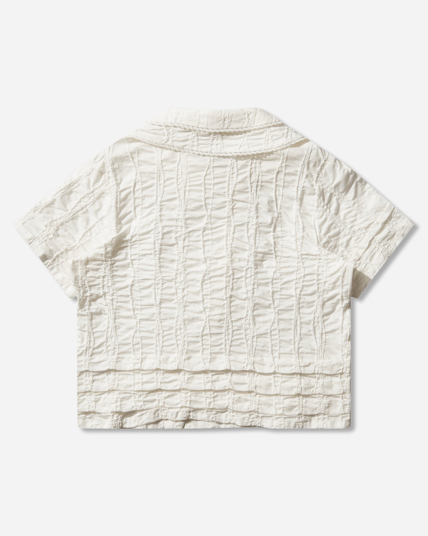 Brain Dead Twisted Seersucker Button Up Shirt Cream Shirts Longsleeve Shirt P26T17004839 Beige