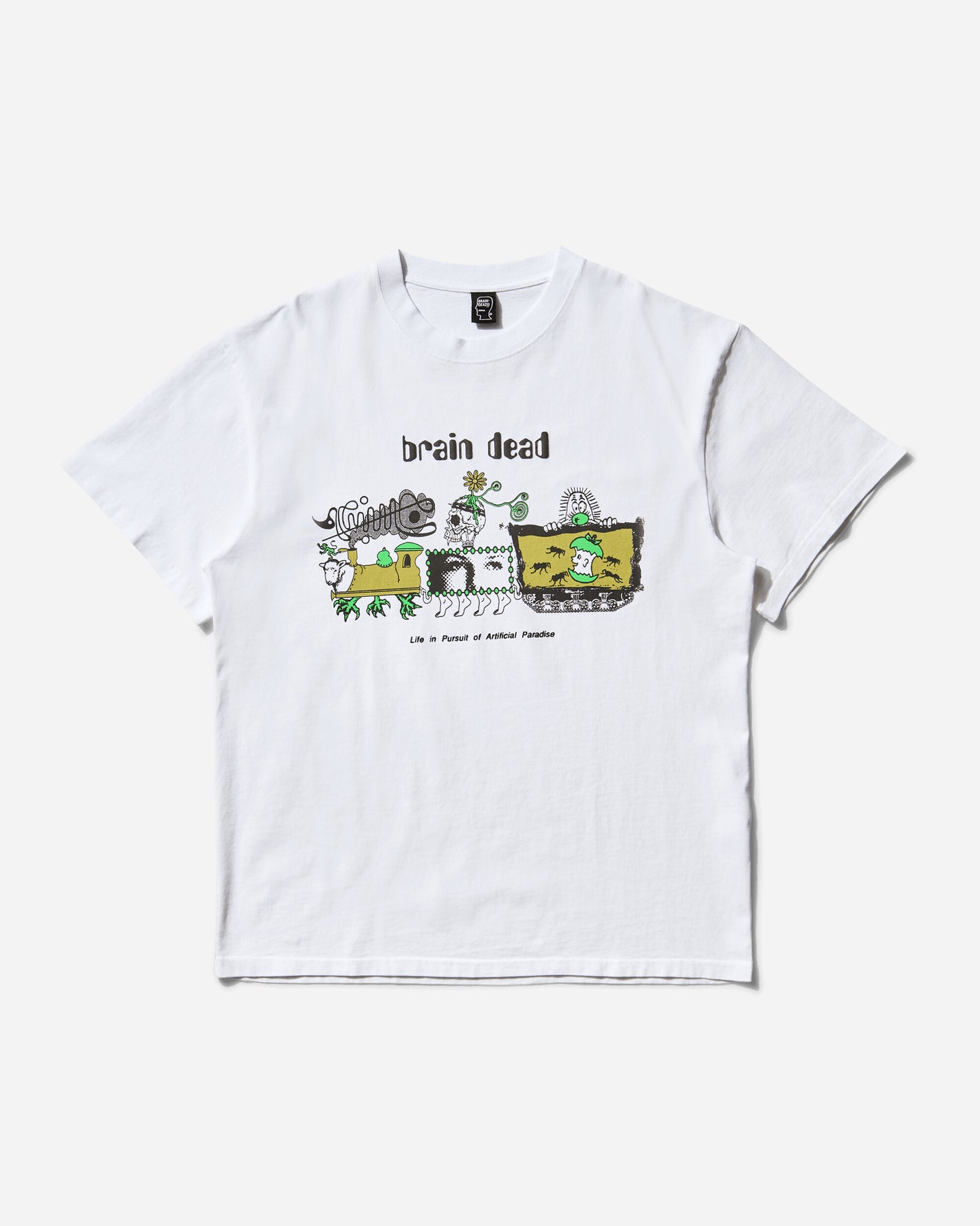 Brain Dead Artificial Paradise T-Shirt White T-Shirts Shortsleeve BDS25T00O044 WHT