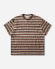 Brain Dead Casey Striped T Shirt Coffee Shirts Shortsleeve Shirt P26T00004980 Brown