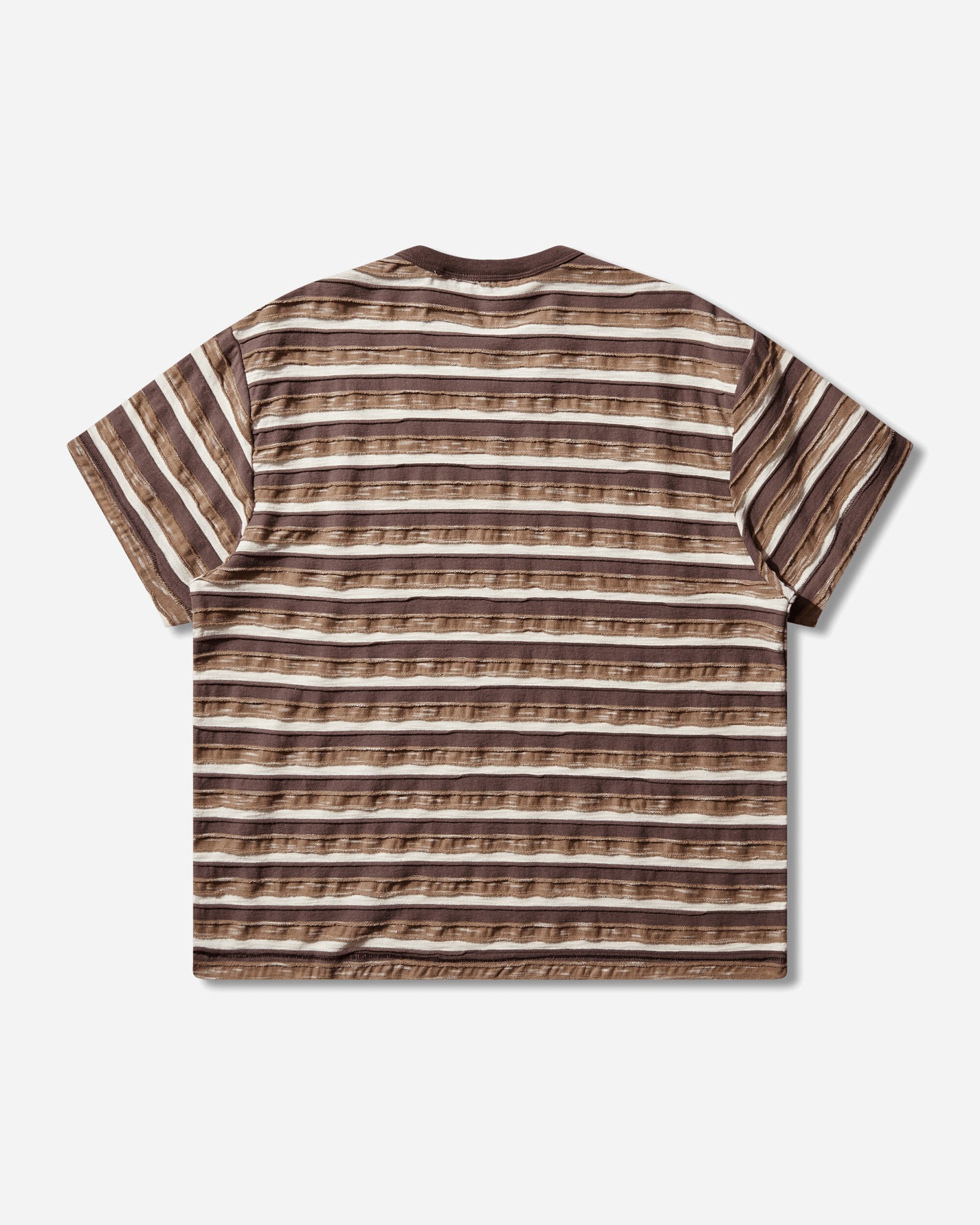 Brain Dead Casey Striped T Shirt Coffee Shirts Shortsleeve Shirt P26T00004980 Brown
