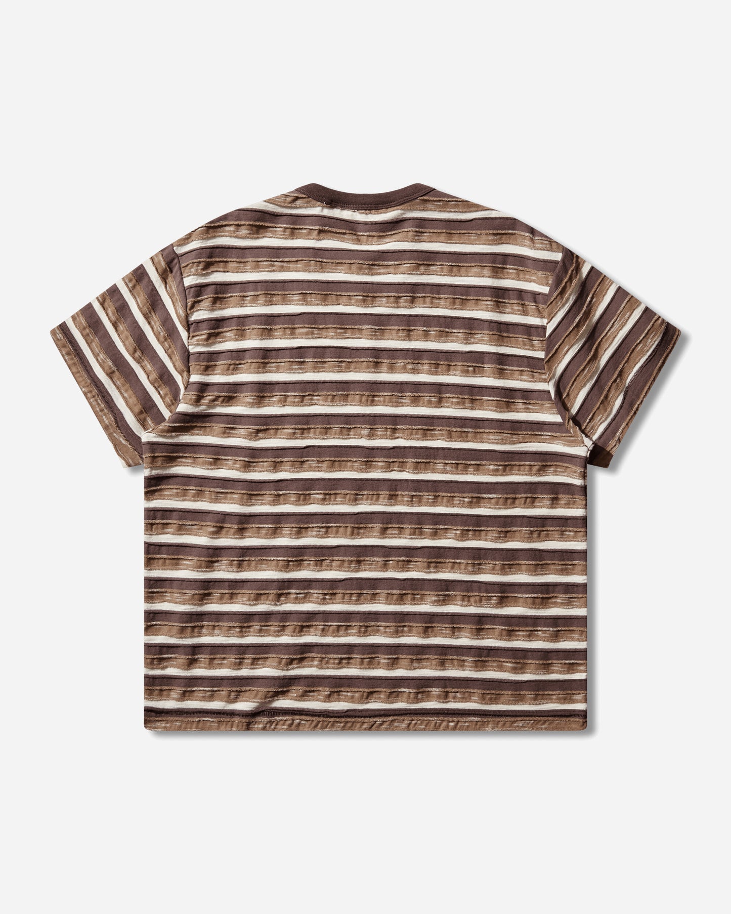Brain Dead Casey Striped T Shirt Coffee Shirts Shortsleeve Shirt P26T00004980 Brown