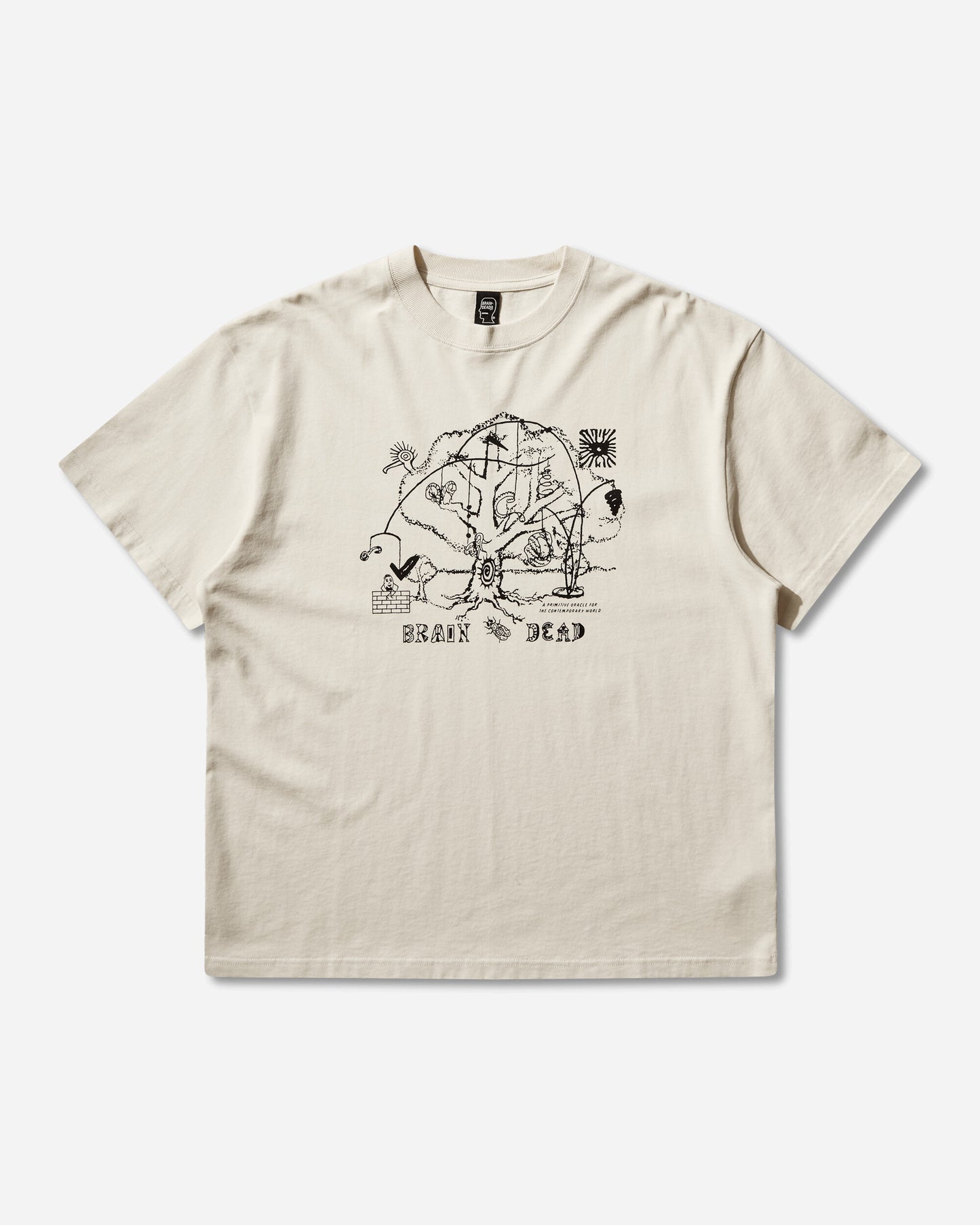 Brain Dead Oracle T Shirt Natural Shirts Shortsleeve Shirt P26T00005062 Beige