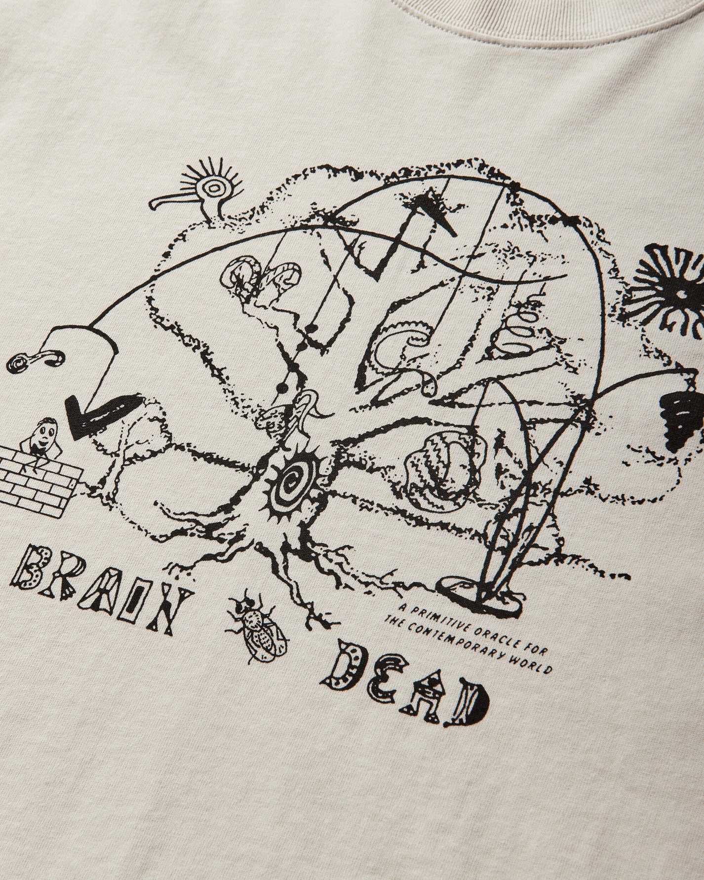 Brain Dead Oracle T Shirt Natural Shirts Shortsleeve Shirt P26T00005062 Beige