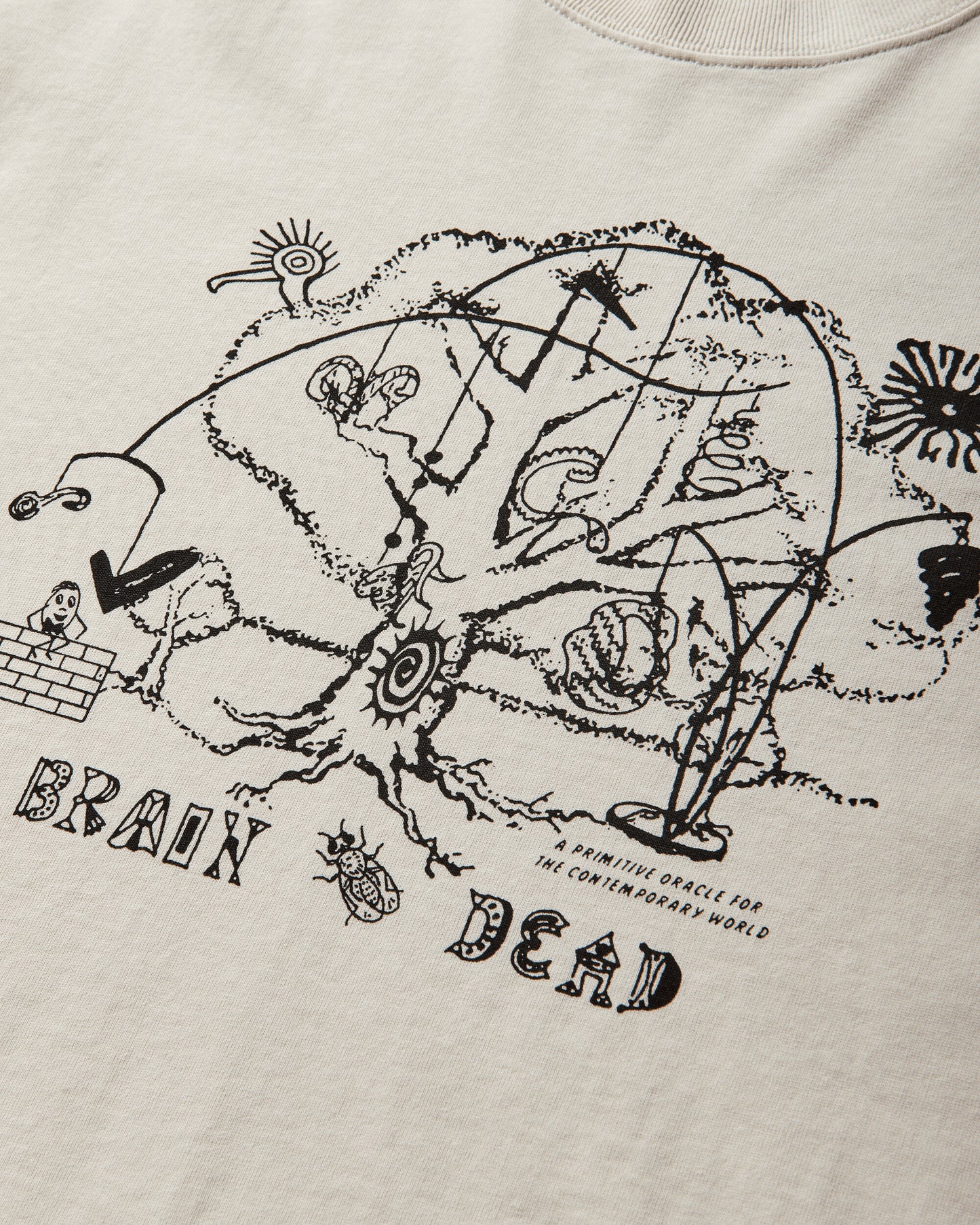 Brain Dead Oracle T Shirt Natural Shirts Shortsleeve Shirt P26T00005062 Beige