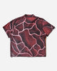 Brain Dead Spiral Orb Short Sleeve Button Up Shirt Burgundy Shirts Shortsleeve Shirt BDS25T050042 BURG