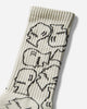 Brain Dead Logohead Crew Socks Cream Underwear Socks F25AO9004583 Beige