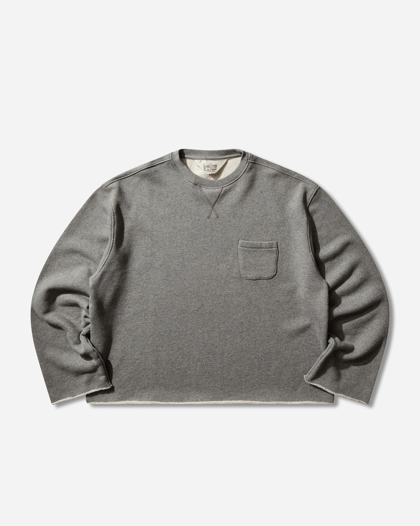 Brain Dead Boxy French Terry Sweatshirt Heather Grey Knitwears Sweaters P26O12004831 Grey