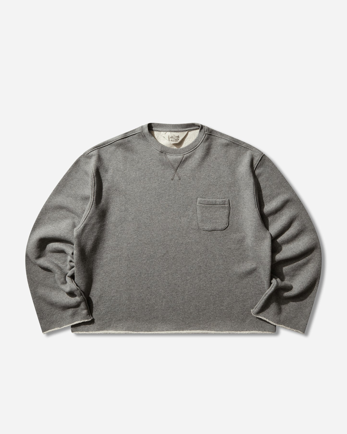 Brain Dead Boxy French Terry Sweatshirt Heather Grey Knitwears Sweaters P26O12004831 Grey