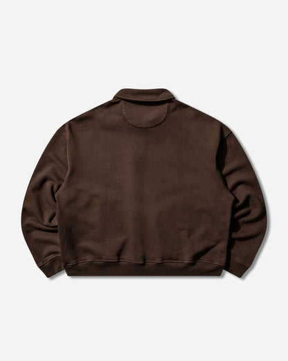 Brain Dead Half Zip Collared Sweatshirt Brown Knitwears Sweaters P26O19004826 Brown