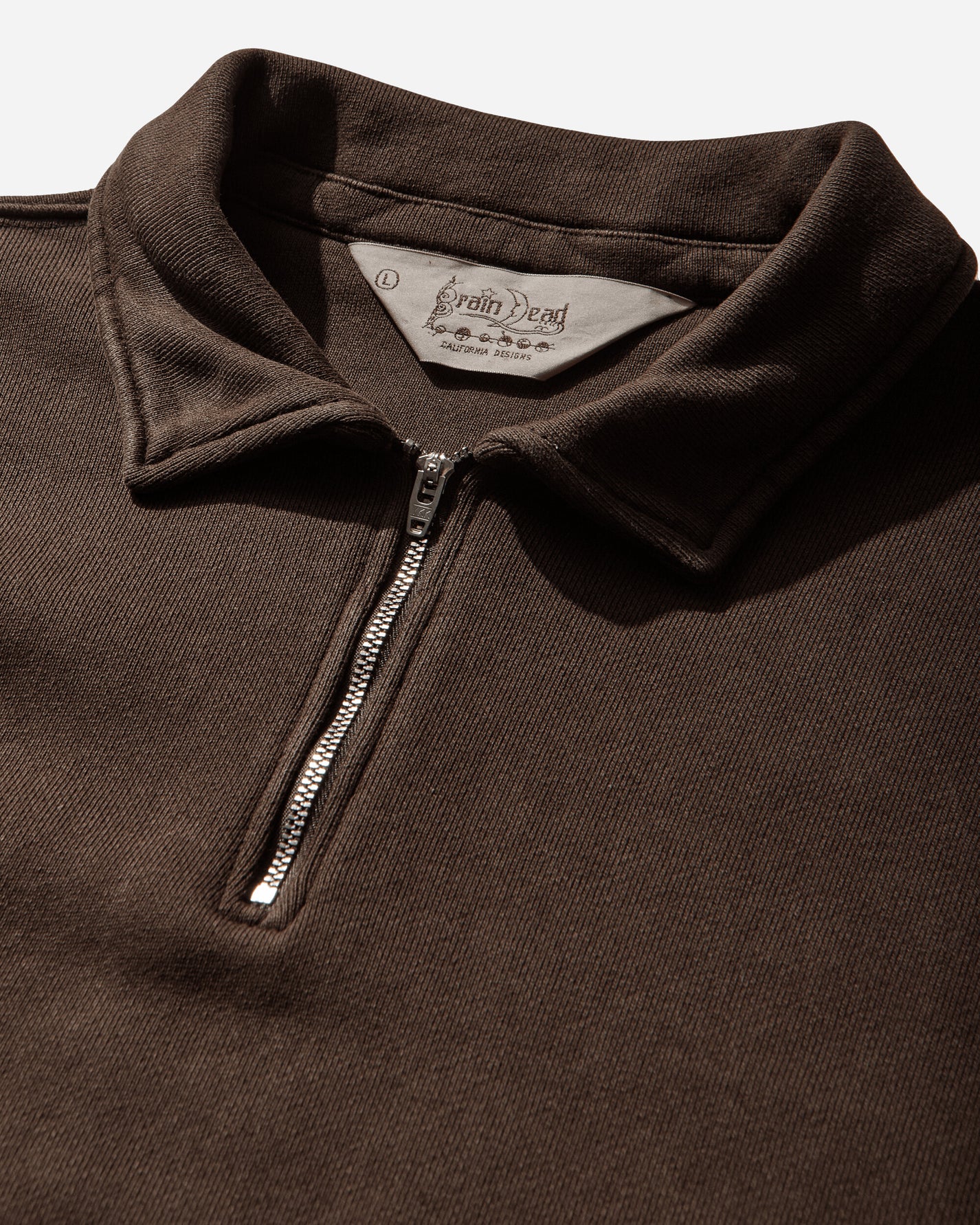 Brain Dead Half Zip Collared Sweatshirt Brown Knitwears Sweaters P26O19004826 Brown
