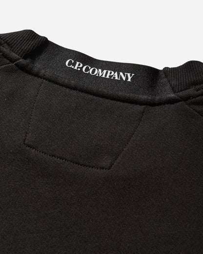 C.P. Company Diagonal Raised Fleece Crewneck Lens Sweatshirt Black Sweatshirts Crewneck RCCMSS713A-005086W 999