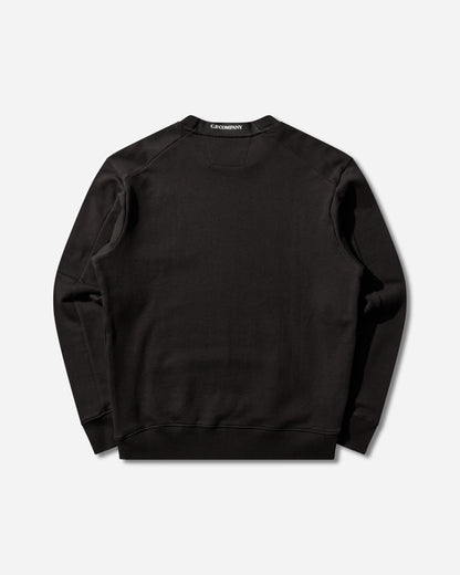 C.P. Company Diagonal Raised Fleece Crewneck Lens Sweatshirt Black Sweatshirts Crewneck RCCMSS713A-005086W 999