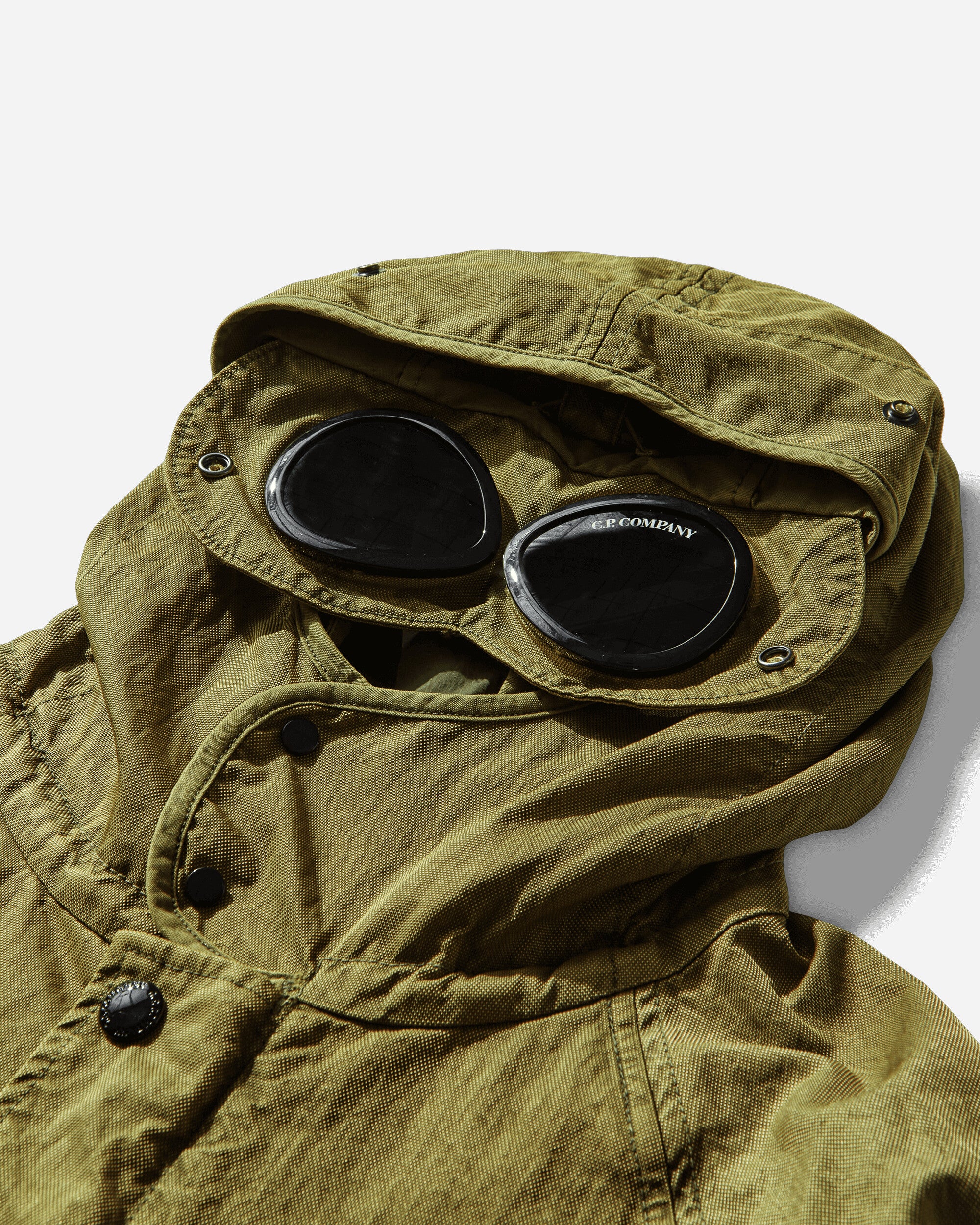 C.P. Company Panama-R Mixed Goggle Jacket Antique Moss Coats and Jackets Jackets 20CMOW072A-110540S 246