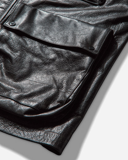 C.P. Company CP Company x Slam Jam Leather Miller Jacket Black Coats and Jackets Leather Jackets 19CSOW700S 001