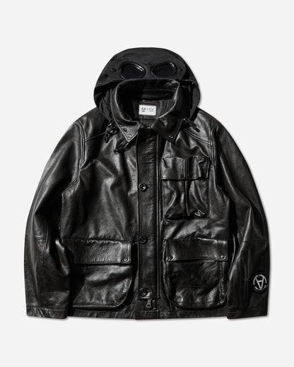 C.P. Company CP Company x Slam Jam Leather Miller Jacket Black Coats and Jackets Leather Jackets 19CSOW700S 001