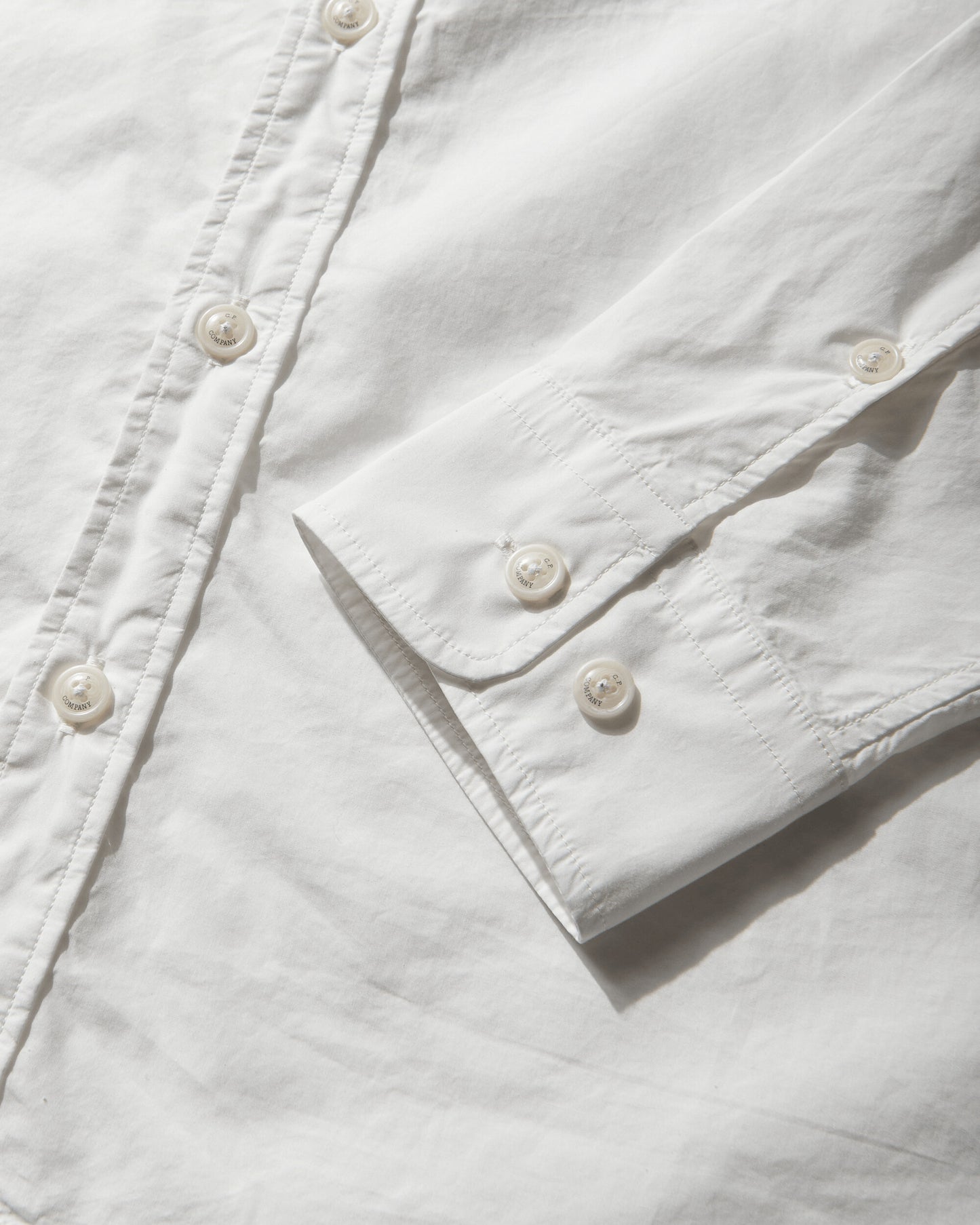 C.P. Company Shirts Long Sleeve In Popeline Gauze White T-Shirts Longsleeve 20CMSH229A-005328G 103