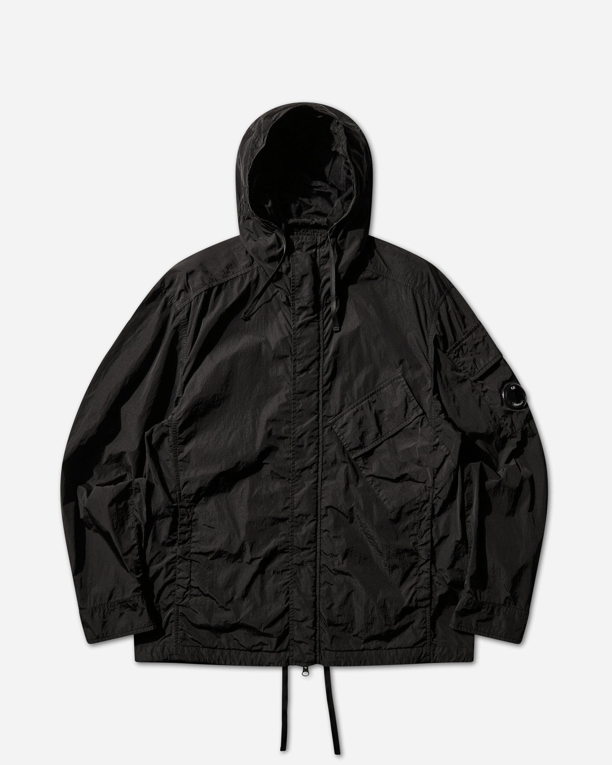 C.P. Company Chrome-R Hooded Lens Overshirt Black Shirts Overshirt 20CMOS058A-005904G 999