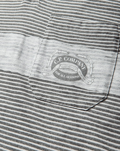 C.P. Company Polo Short Sleeve In Printed Jersey 20/1 Gunmetal T-Shirts Polo 20CMPL278A-110681P 921