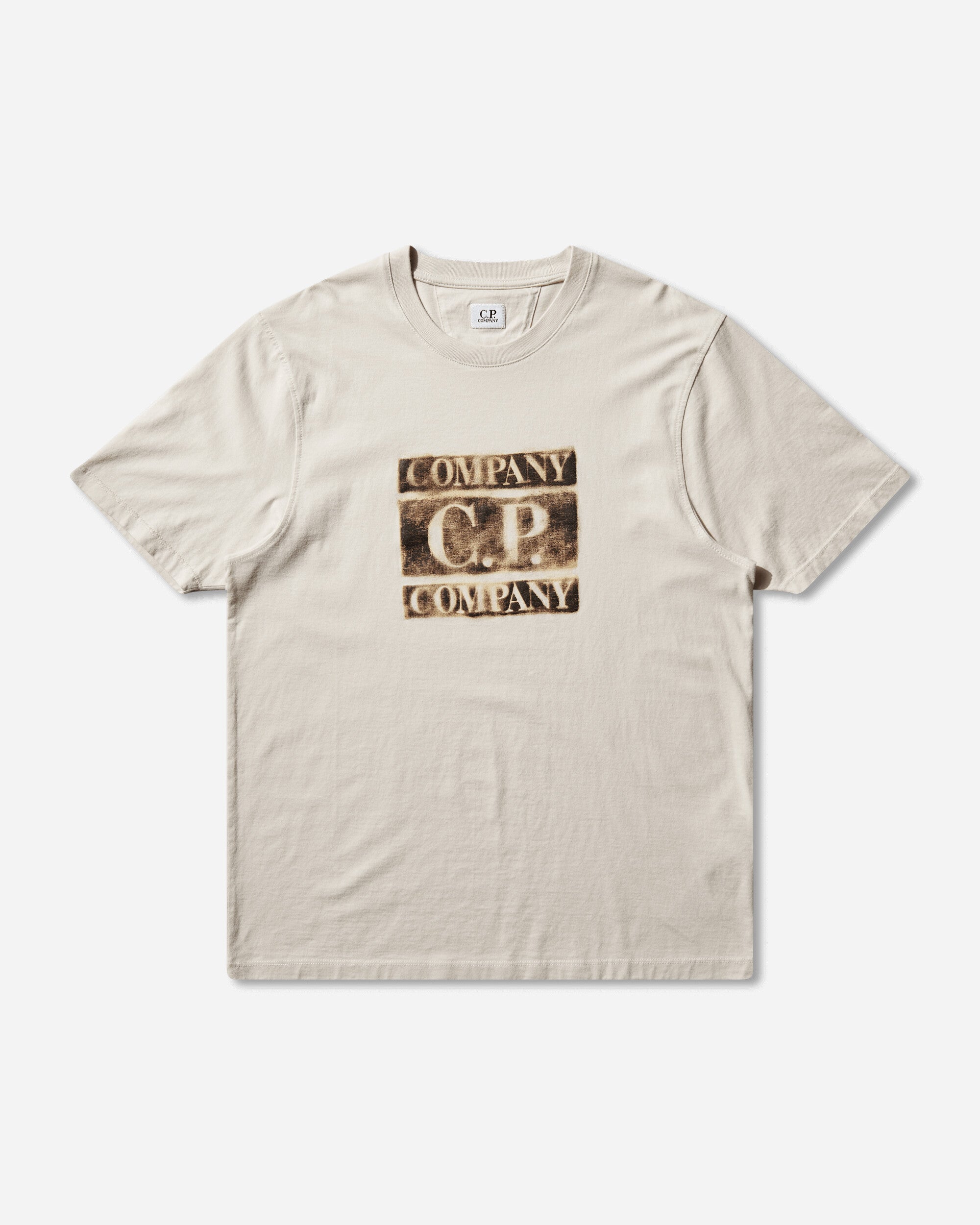 C.P. Company 30/1 Jersey Short Sleeve Logo T-Shirt Frozen Dew T-Shirts Shortsleeve 20CMTS141A-110579W 114