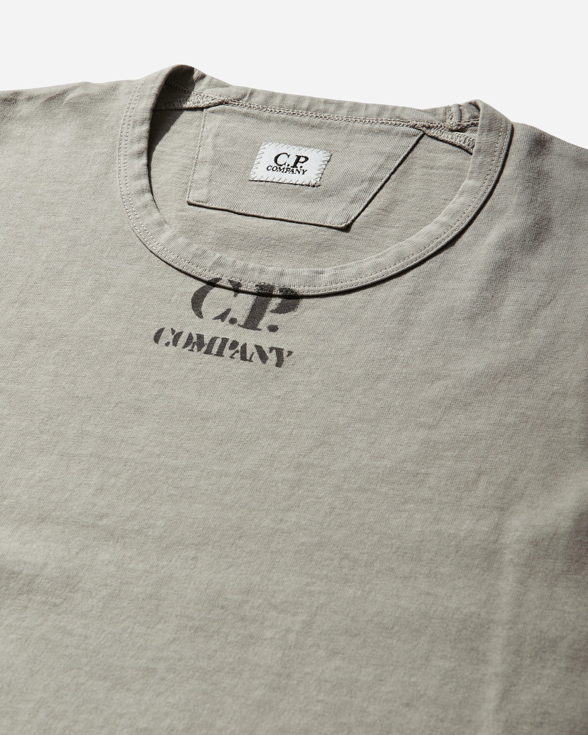 C.P. Company T-Shirts Short Sleeve In 1020 Jersey Moss Gray T-Shirts Shortsleeve 20CMTS214A-006057O 610