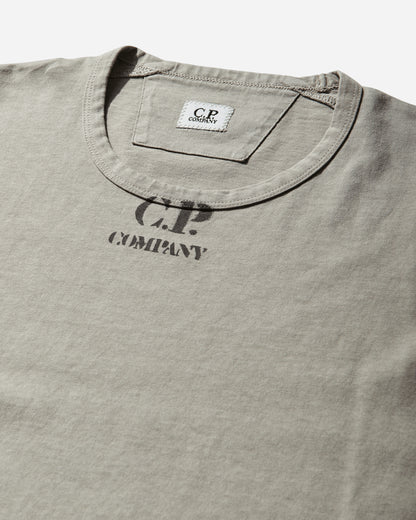 C.P. Company T-Shirts Short Sleeve In 1020 Jersey Moss Gray T-Shirts Shortsleeve 20CMTS214A-006057O 610