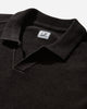 C.P. Company Cotton Chenille Polo Lens Sweater Black Knitwears Sweaters 20CMKN118A-005687G 999