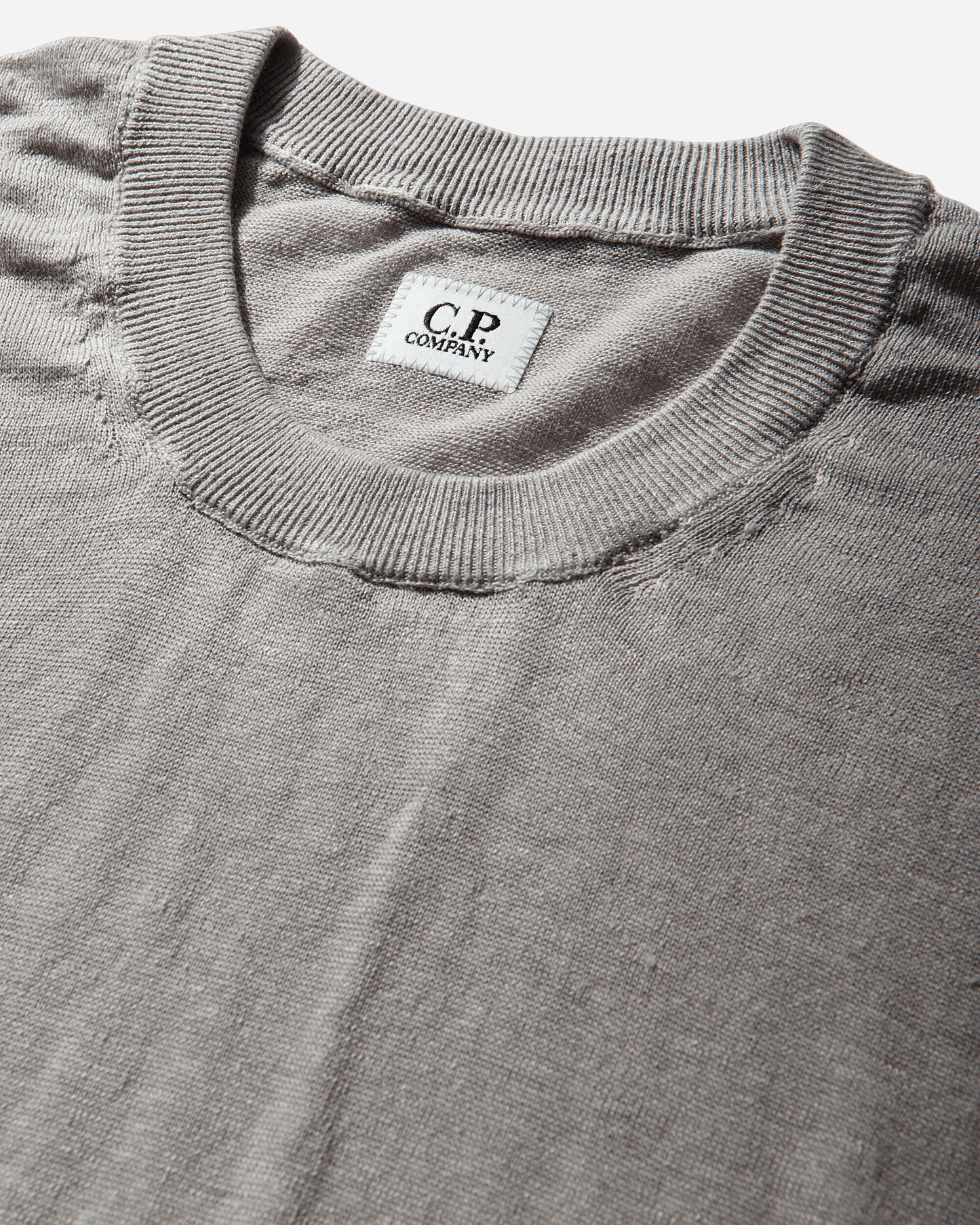 C.P. Company Knitwear Crew Neck In Flax Dove Knitwears Sweaters 20CMKN124A-110307A 904