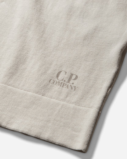 C.P. Company Knitwear Polo Collar In Cotton Crepe Frozen Dew Knitwears Sweaters 20CMKN104A-006323O 114