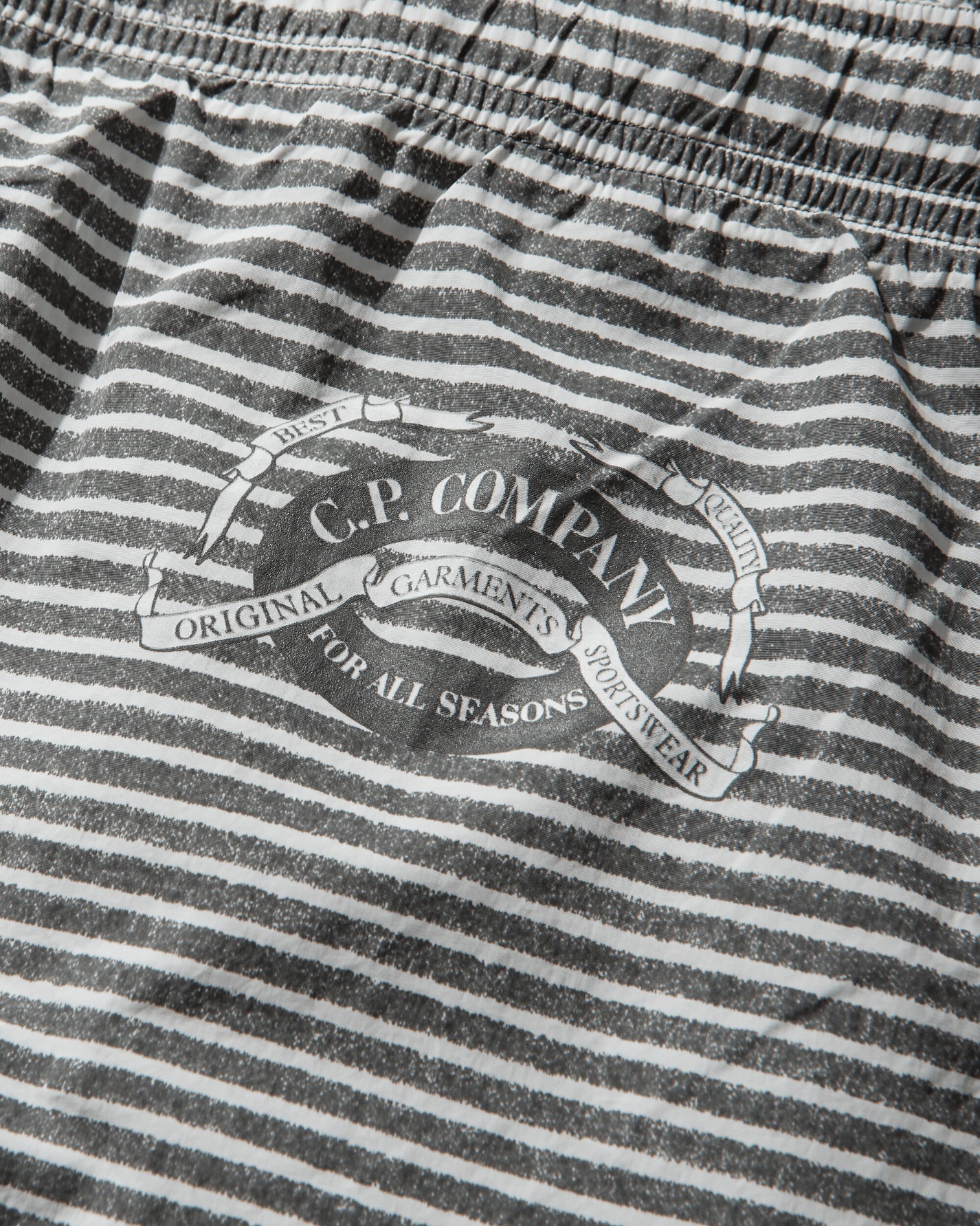 C.P. Company Beachwear Boxer In Flatt Stripes Printed Gunmetal Swimwear Swim Trunks 20CMBW289A-110690P 921