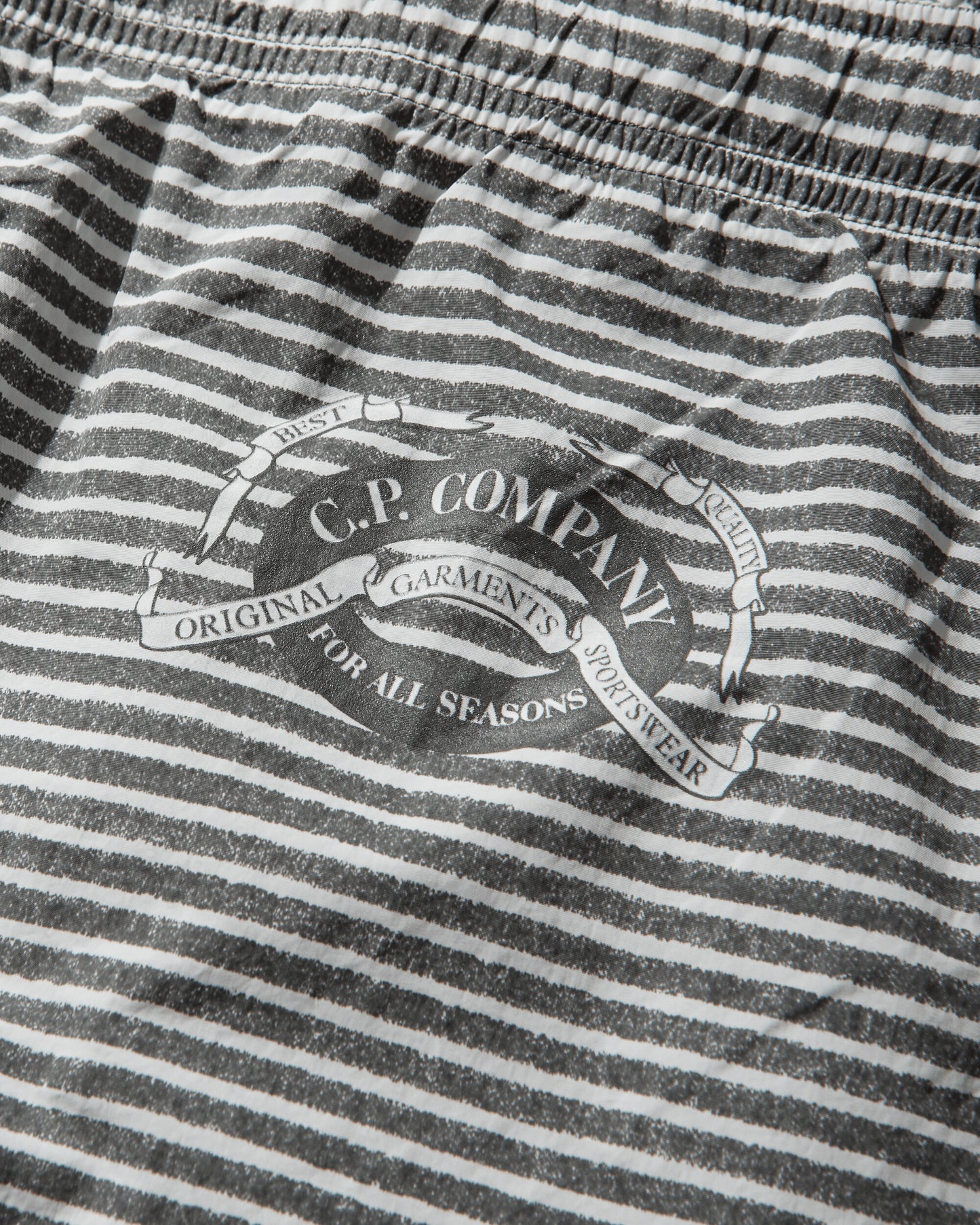 C.P. Company Beachwear Boxer In Flatt Stripes Printed Gunmetal Swimwear Swim Trunks 20CMBW289A-110690P 921