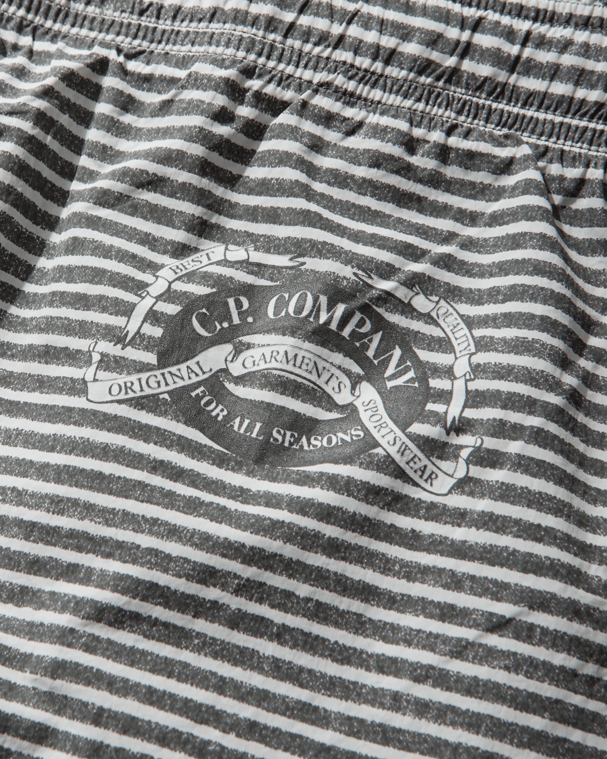 C.P. Company Beachwear Boxer In Flatt Stripes Printed Gunmetal Swimwear Swim Trunks 20CMBW289A-110690P 921