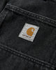Carhartt WIP Double Knee Short Black Shorts Denim Short I034867 8906