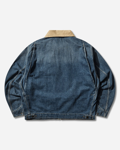 Carhartt WIP Og Detroit Jacket Blue/Dusty H Brown Coats and Jackets Jackets I036593 2XN4L