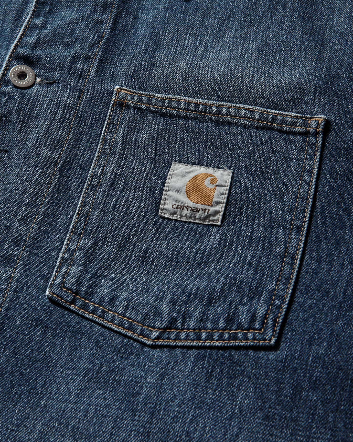 Carhartt WIP Warren Chore Coat Blue/Dusty H Brown Coats and Jackets Jackets I036592 2XN4L