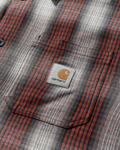 Carhartt WIP Ls Harlin Shirt Harlin Check/Chili Pepper Shirts Longsleeve Shirt I035954 3I2XX