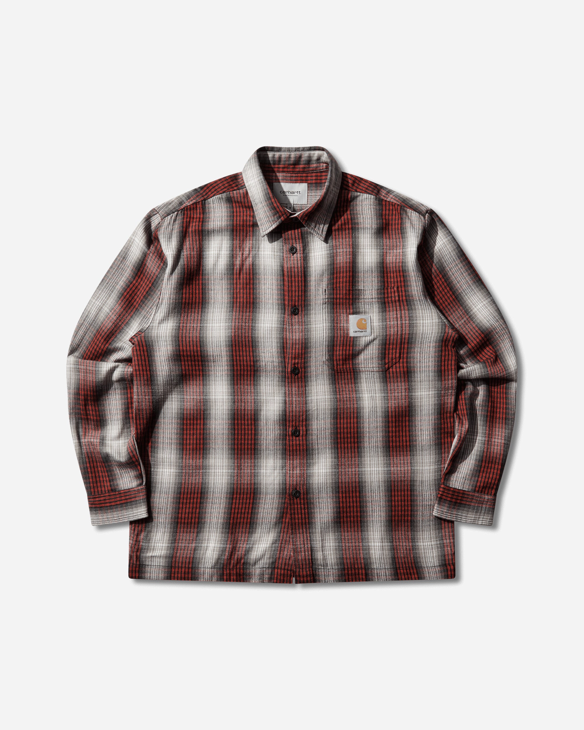 Carhartt WIP Ls Harlin Shirt Harlin Check/Chili Pepper Shirts Longsleeve Shirt I035954 3I2XX