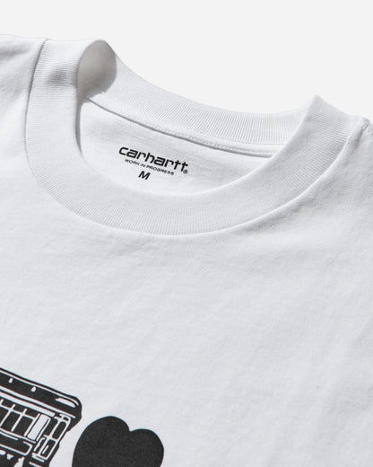 Carhartt WIP Ss Deconstructed Label T Shirt White T-Shirts Shortsleeve I036008 02XX