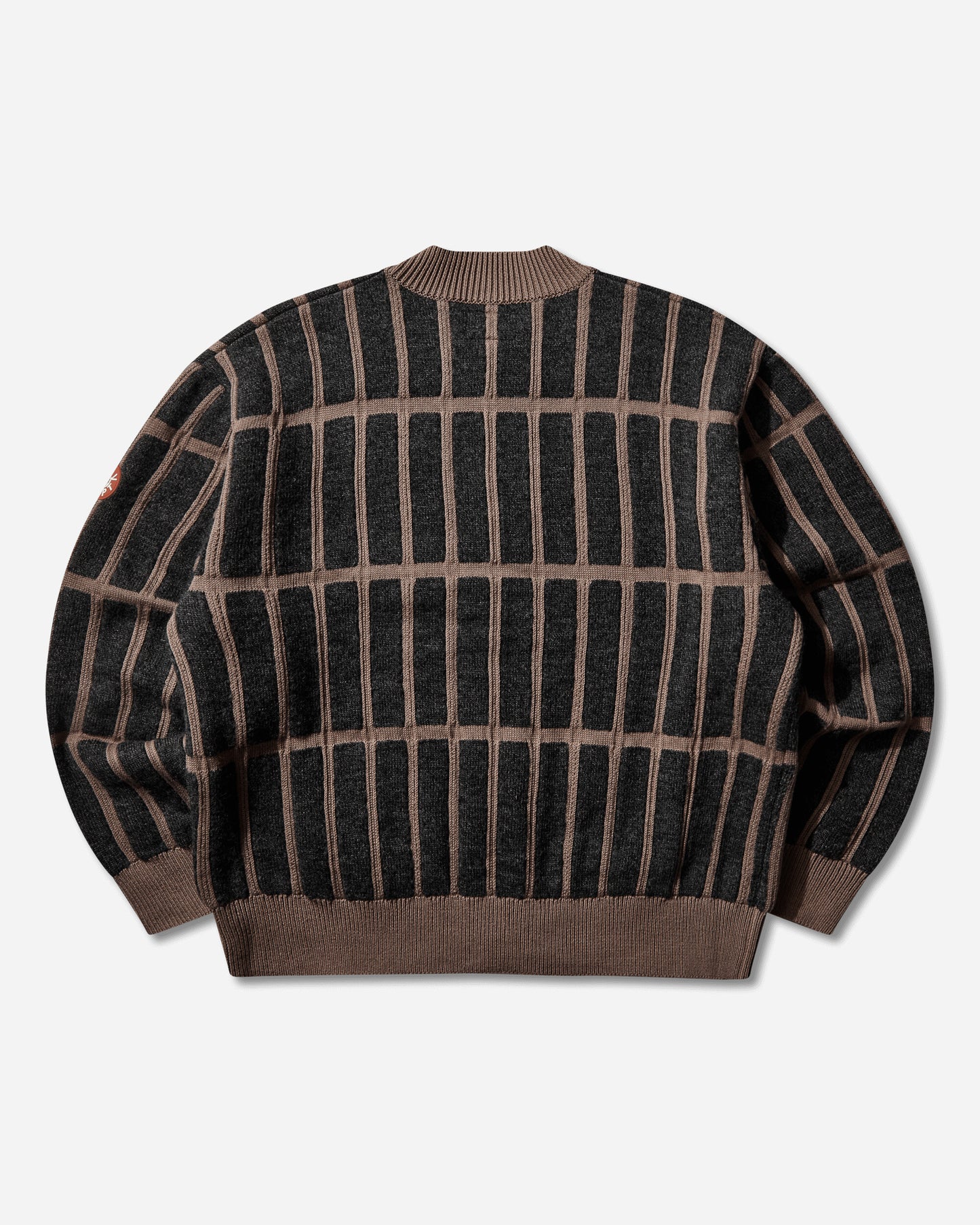 Cav Empt Rectangular Bar Knit Cardigan Brown Knitwears Cardigans CES28KN02 BROWN