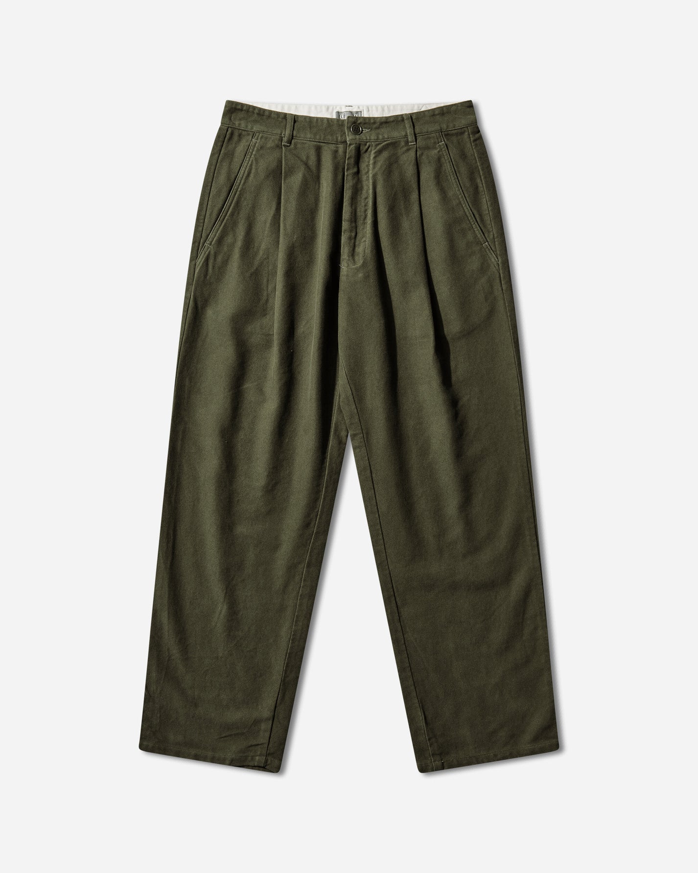 Cav Empt Brushed Soft Cotton One Tuck Pants Green Green Pants Chinos CES28PT07 GREEN