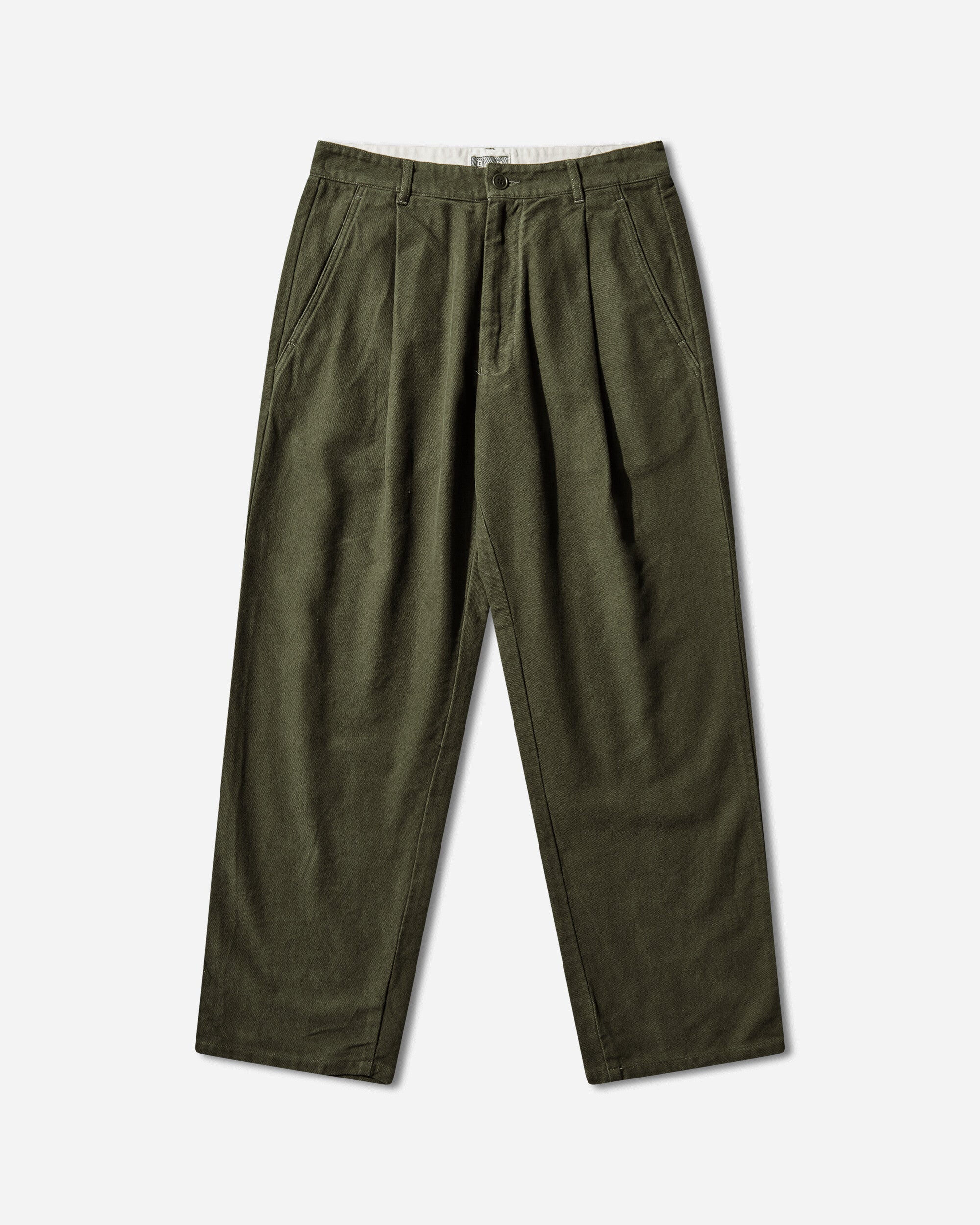 Cav Empt Brushed Soft Cotton One Tuck Pants Green Green Pants Chinos CES28PT07 GREEN