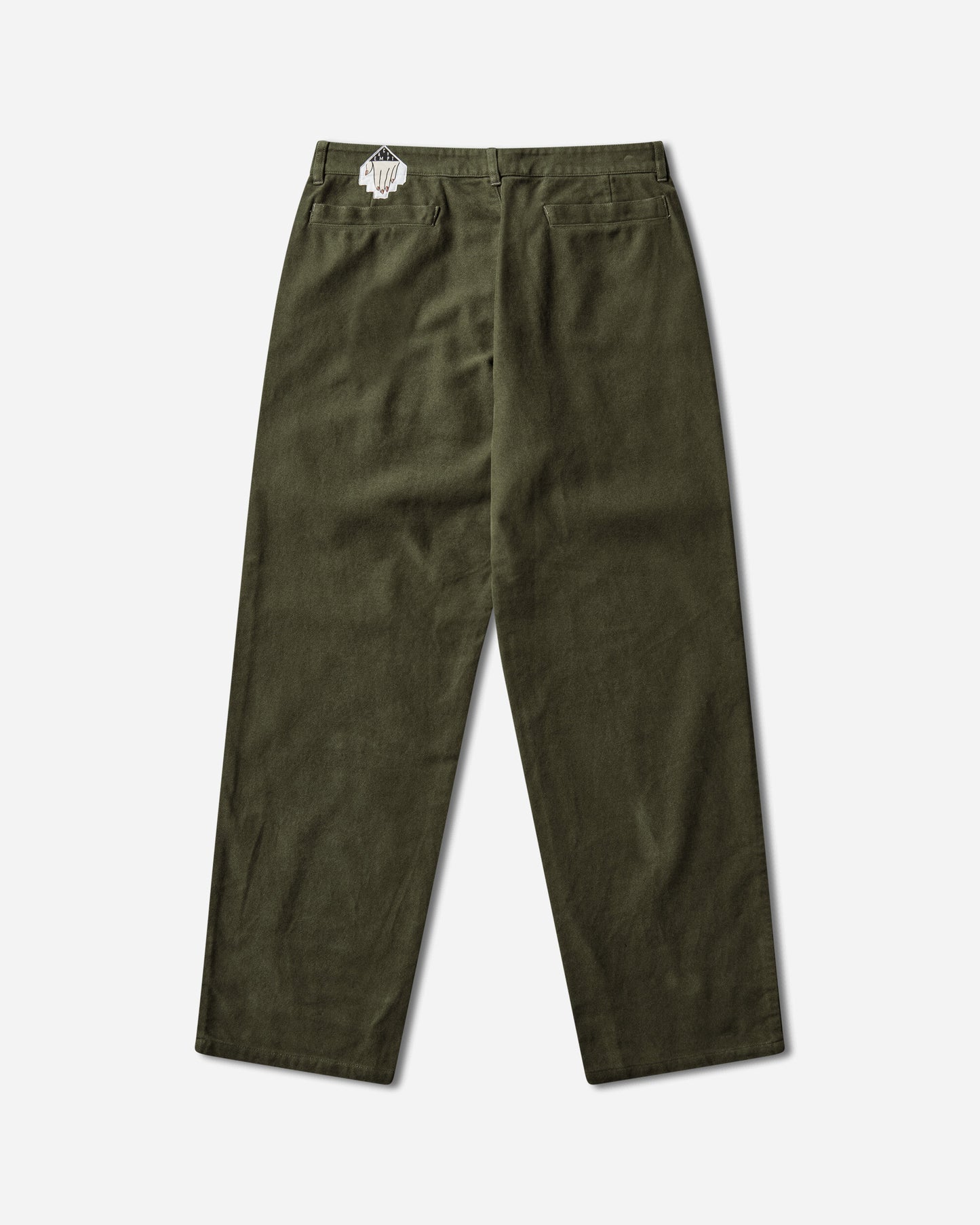 Cav Empt Brushed Soft Cotton One Tuck Pants Green Green Pants Chinos CES28PT07 GREEN