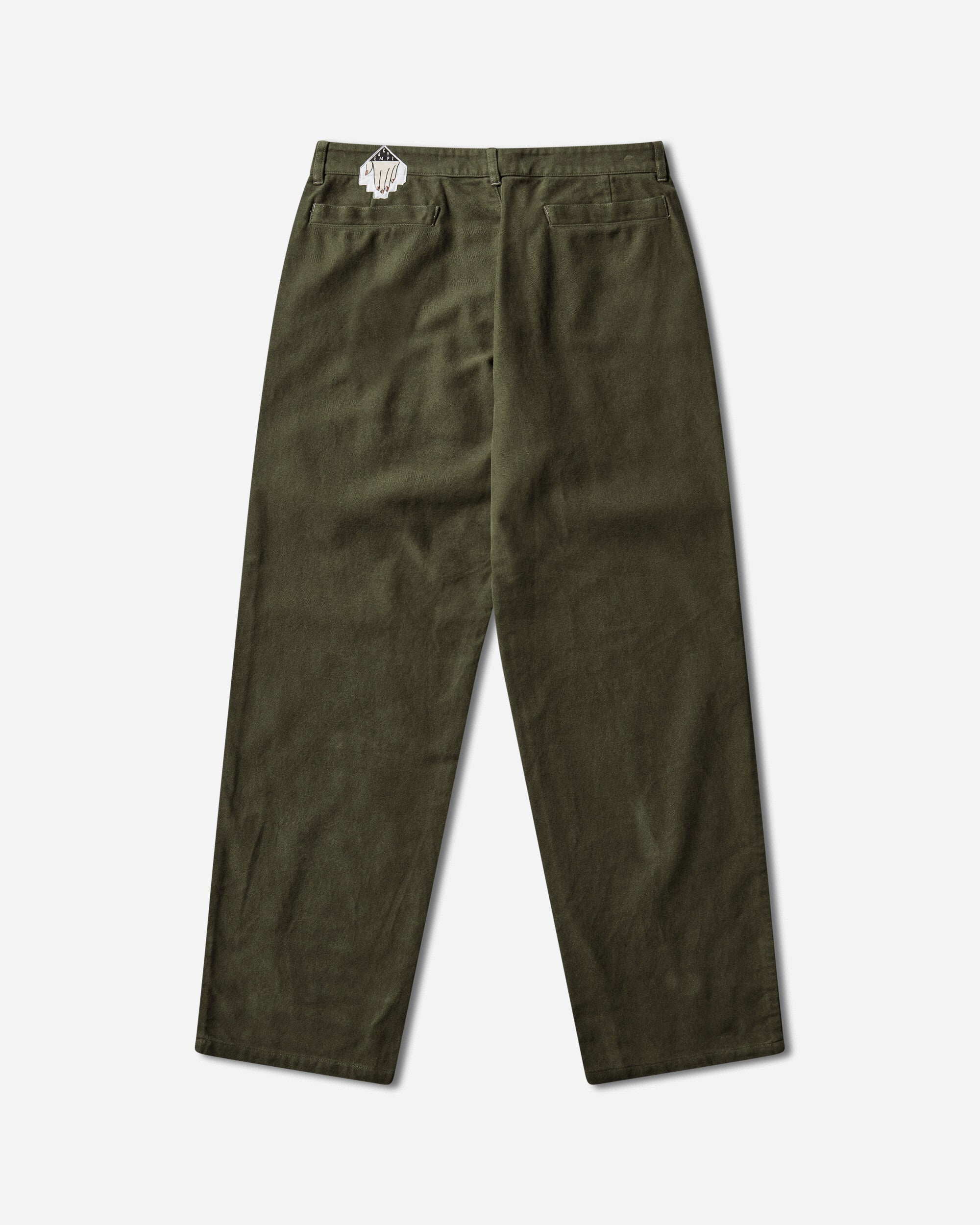Cav Empt Brushed Soft Cotton One Tuck Pants Green Green Pants Chinos CES28PT07 GREEN